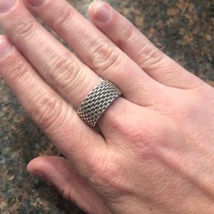 Tiffany & Co. Somerset Mesh Silver Ring